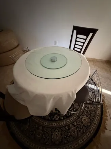 Prato de Vidro Giratório para mesa