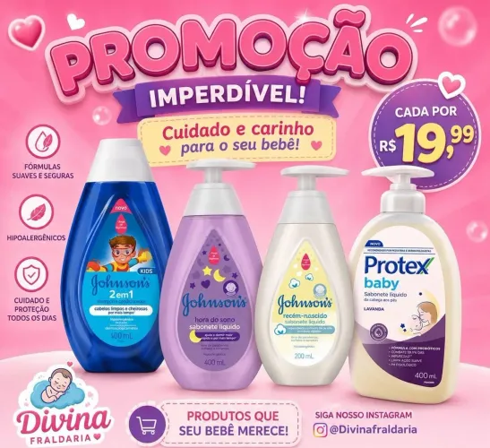 Sabonetes liquido johnsons 400ml