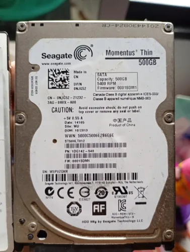 HD de Notebook: 500 GB HD 2.5"  SATA Notebook / Slim / Desktop