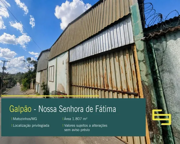 Galpão à venda em Matozinhos/MG no bairro Nossa Senhora de Fátima