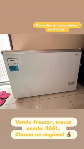 Vendo freezer horizontal NOVO. 288L. Na garantia do compressor 7 anos!
