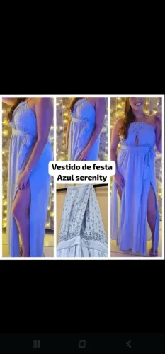 Vestido festa azul serenity
