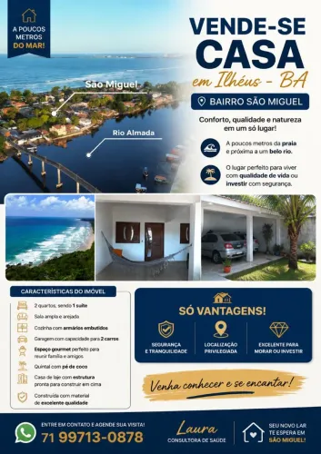 Vendo casa na praia.