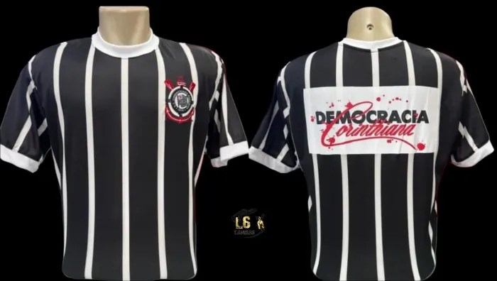 Camisa Corinthians Retrô Democracia Corinthiana Sócrates 1982 - Listrada