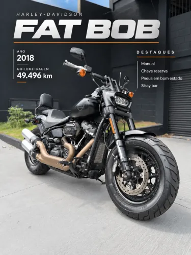 Harley-Davidson Fat Bob 2018 - Oportunidade