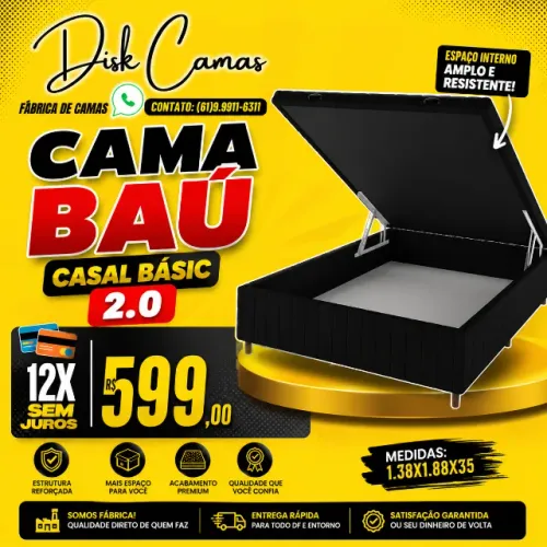 RENOVE SEU QUARTO COM A CAMA BAÚ CASAL BASIC 2.0