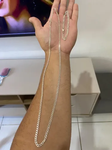 Corda e pulseira de prata 925,banhada.