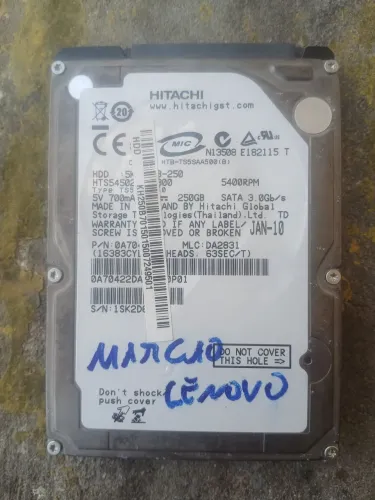 HD Sata 3.0g de 250Gb! Valor 150