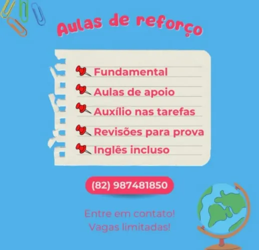 Aulas de reforço escolar/Ensino fundamental 