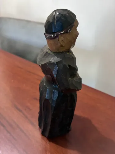 Saca rolhas Padre em madeira 18 cm decorativo de 1959 raro p coleção