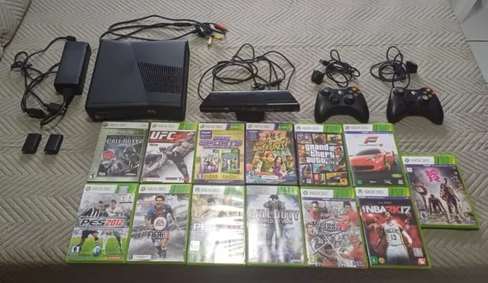 X box 360 Completo e com vários jogos