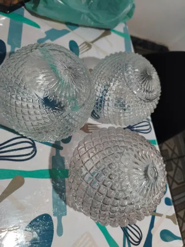 Cúpulas de Vidro para Lustre/Luminária - Kit com 3 unidades