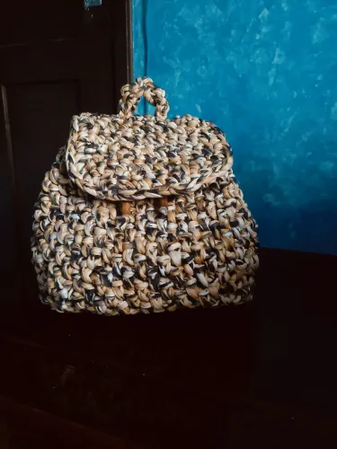 Mochila de crochê