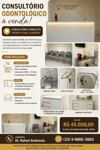 Consultório odontológico de 45 mil para 35 mil !