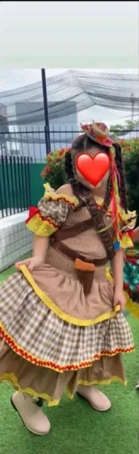 Vestido junino  infantil e juvenil Maria bonita