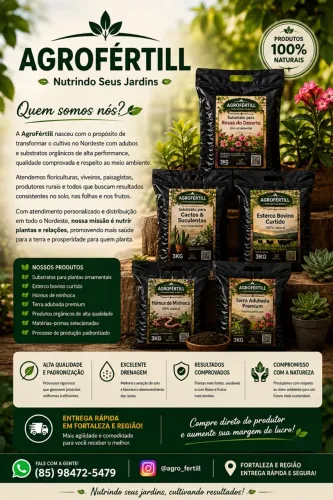 ? AGROFERTIL - SUBSTRATOS E PRODUTOS ORGÂNICOS PARA SEUS JARDINS