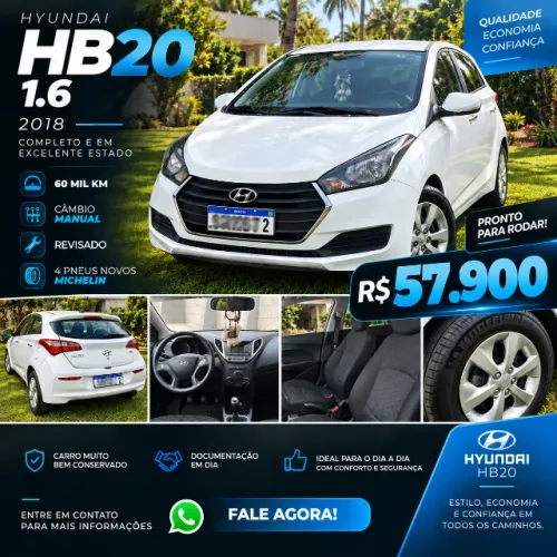 Hyundai HB20 C./c.plus/c.style 1.6 Flex 16V Mec. 2018