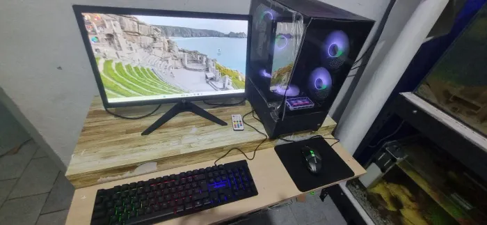 PC Gamer Completo Xeon E5 2680 v4, 16Gb, 480Gb, RX 580, Win 11 TPM 2.0 com NF e Garantia <br>