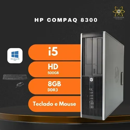 Desktop Hp Core I5 3a Geração |8gb Ram | Hd 500gb | (Usado) Windows 10PRO