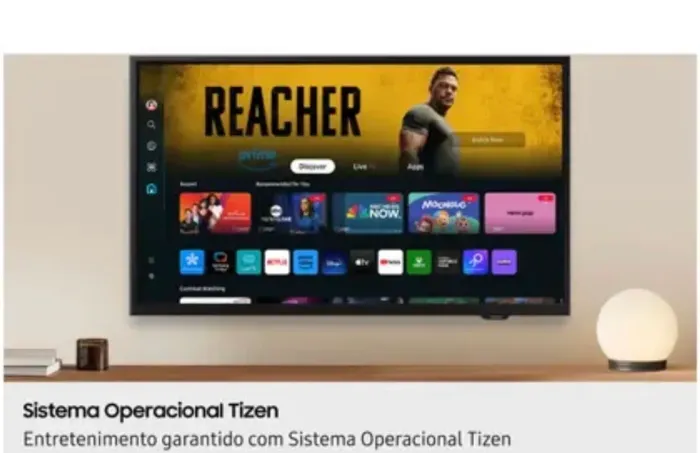 Samsung Smart TV 32" LED HD H5000F 2025, Som em Movimento Virtual e AI Energy Mode, Preto