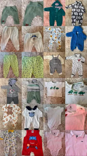 35 peças de roupinha para bebê da marca carters e o outras macacão body jardineira calça