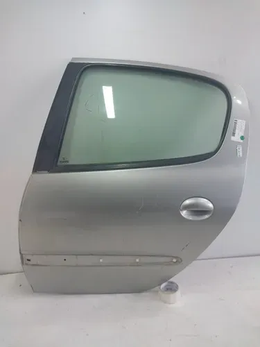 Porta Traseira Esquerda Peugeot 206/207 2000 A 2012 10232 Traseira Esquerda Prateado