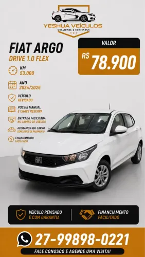 Fiat Argo Drive 1.0 6V Flex 2026