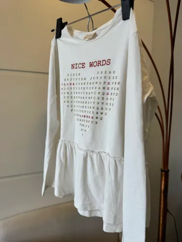 Blusa infantil Zara branca 9