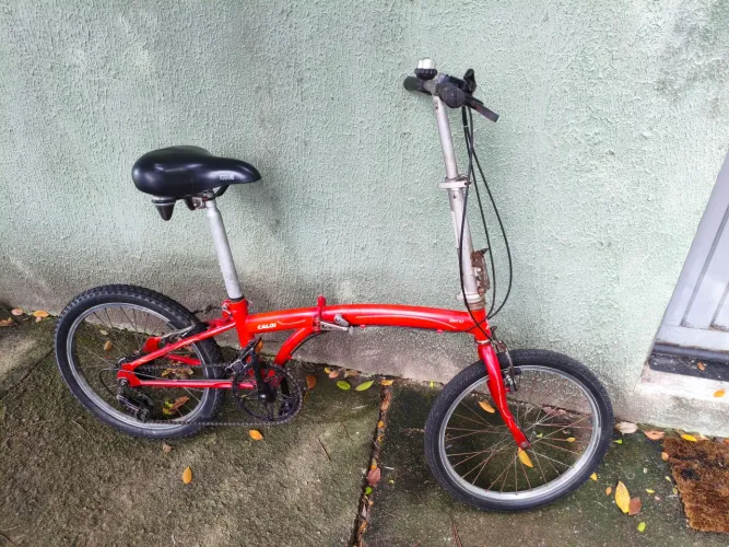 bicicleta dobrável caloi