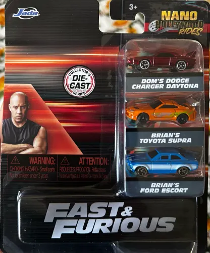 Pack 3 carrinhos Velozes e furiosos Jada Toys 1/128 (Não é Hot wheels)