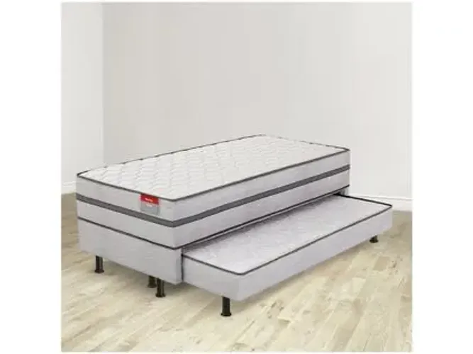 Cama Box Solteiro C/ auxiliar