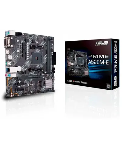 Placa-Mãe ASUS Prime A520M-E, AMD AM4, mATX, DDR4, Preto-loja fs Informática