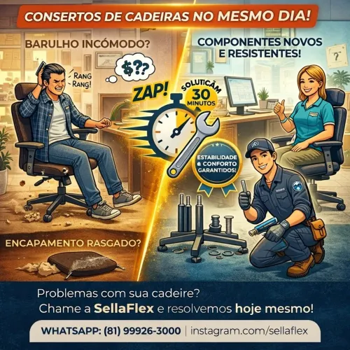 Cadeira com barulho - Vamos até você 