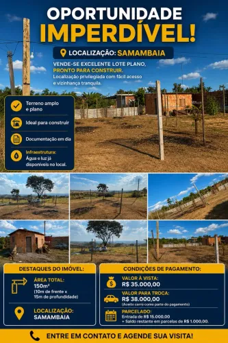 Vendo lote na samambaia