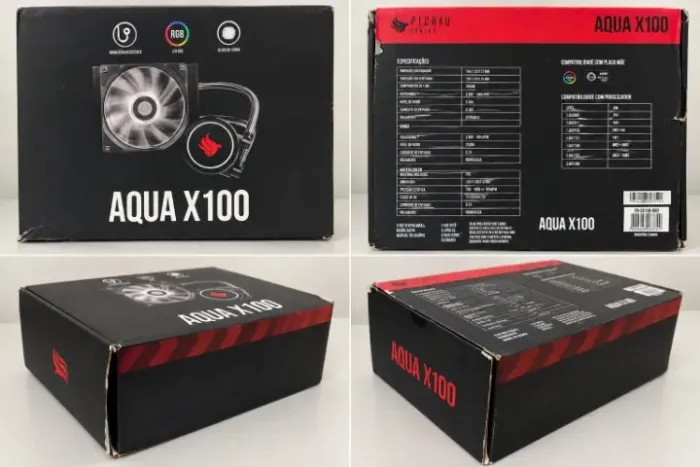 Water Cooler Pichau Gaming Aqua X100 RGB, novo e lacrado. Nunca foi aberto, instalado