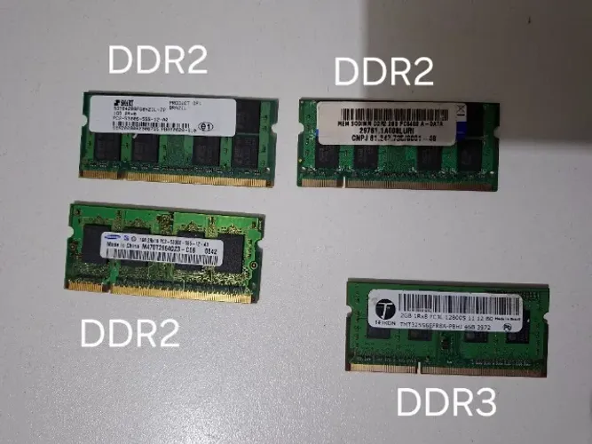 Memória DDR2 e DDR3 Notebook