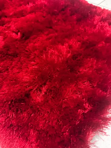 Tapete Peludo Shaggy Luxo Vermelho  1,20x 0,60cm