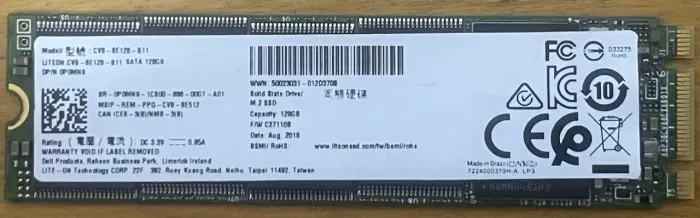 HD SSD M.2 2280 SATA 128GB Lite-On CV8-8E128 (DP/N 0P0MN9)