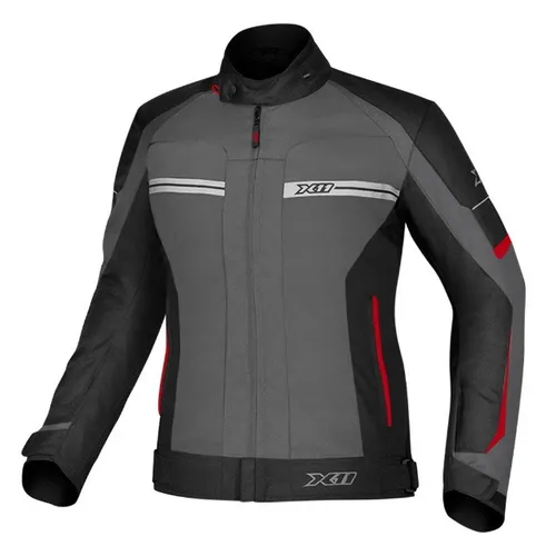 Jaqueta X11 One 2 Feminina Preto/Cinza/Vermelho (Entrega Grátis)