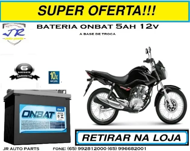 bateria onbat 5ah fan 150 2014