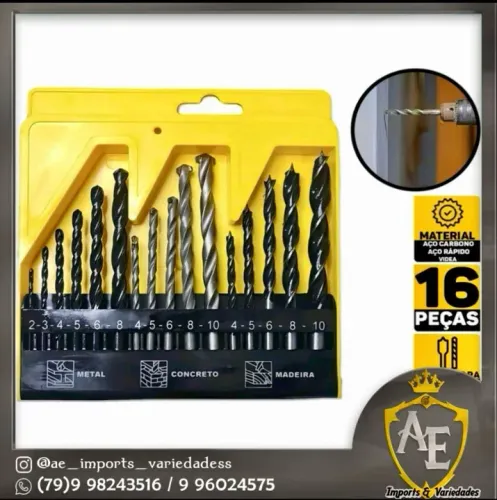 Kit jogo de brocas