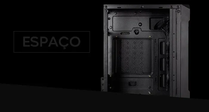 gabinete gamer ateral de vidro  com 2 fans  tgt-jsr-bkgf01- ultra