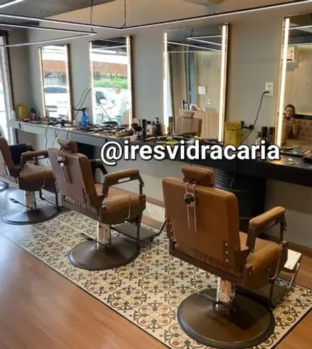 Espelho com led para barbearia e salão 