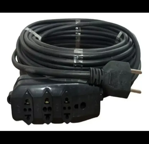  Extensão Elétrica 10 Metros - Cabo Pp 2x2,5 mm Reforçada