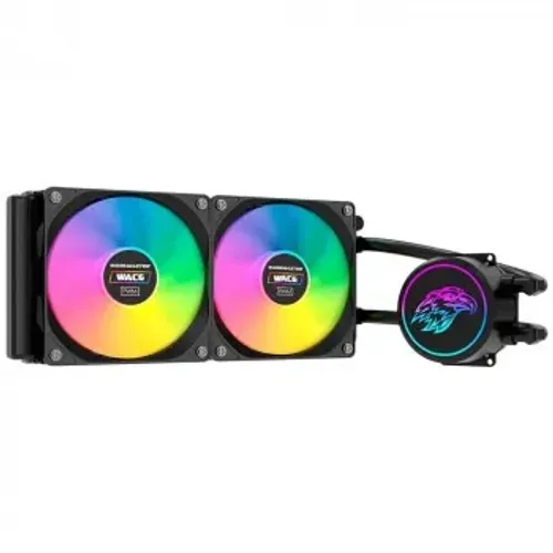 Water Cooler K-Mex WAC6, 240mm, Intel/AMD, Iluminação LED Multicolor, Preto - WAC6F12QAPDB