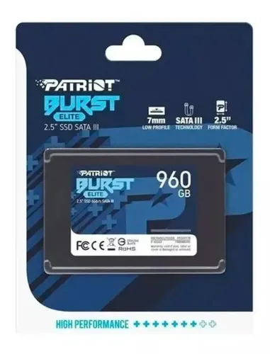SSD Patriot Burst Elite 960GB Sata III 2.5'' - Alta Velocidade de Leitura 450MB/s