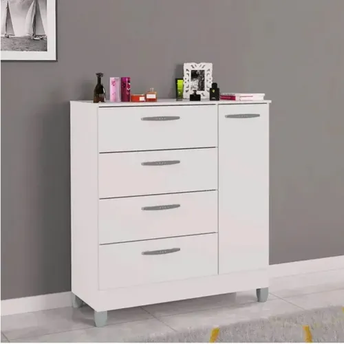 Cômoda com 1 Porta 4 Gavetas rf654