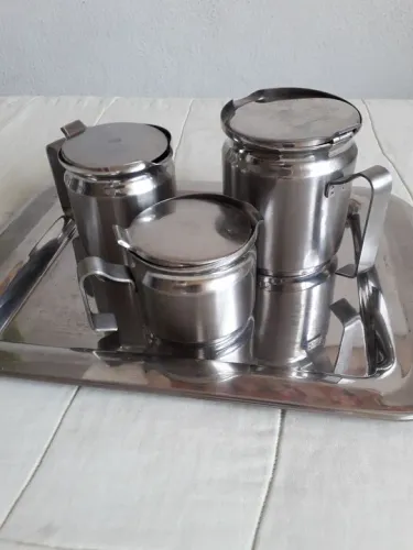 Kit pra café em inox 