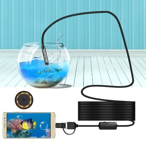 Camera Endoscópica 10m Usb Tipo-c 8mm, 720p, 3 Em 1, Android