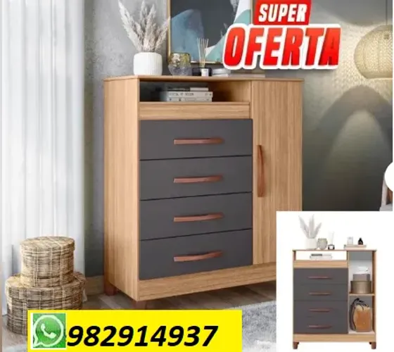 Otimo Desconto!!Comoda 4 gavetas com 1 Porta Aproveite!!